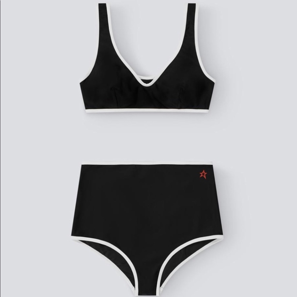 Perfect Moment Black PM High Waisted Bikini Set S